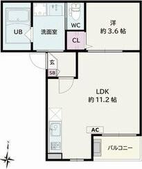 Jack higashinakajimaⅠ（101） 間取り図画像