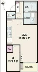 Jack todanishiⅠ（102） 間取り図画像