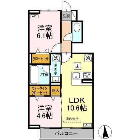 グラシアーレ（102） 間取り図画像