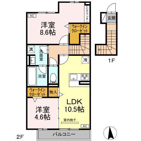 グラシアーレ（202） 間取り図画像