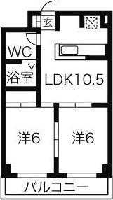 H・I ビル（705） 間取り図画像