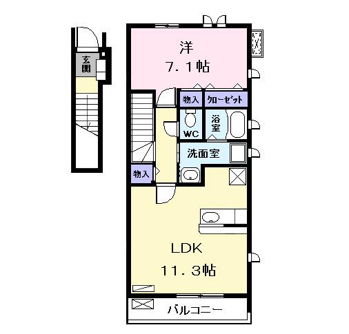 Ｄｉａ　Ｃｒａｎｅ　榮（201） 間取り図画像