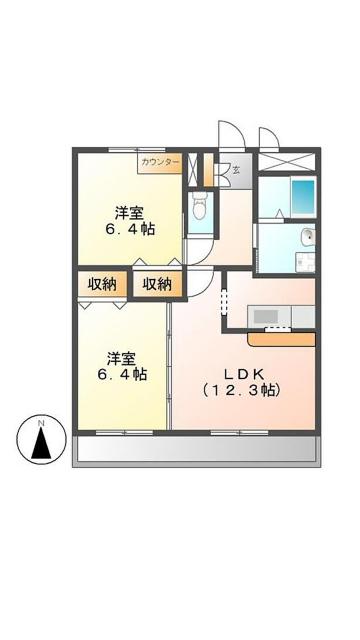 シャトーⅠ（102） 間取り図画像