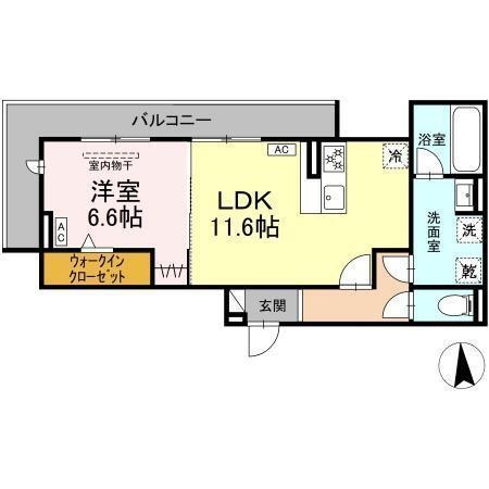 リュッカ鳥神（201） 間取り図画像