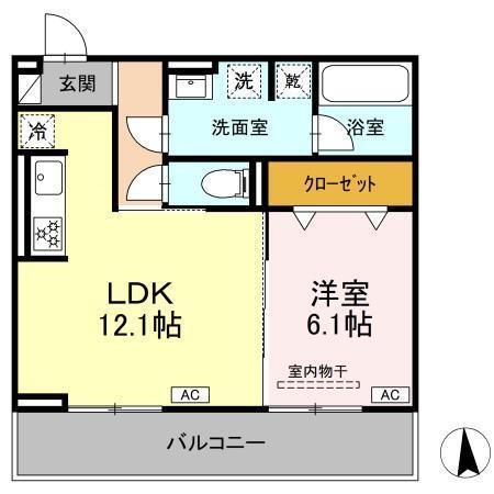 リュッカ鳥神（203） 間取り図画像