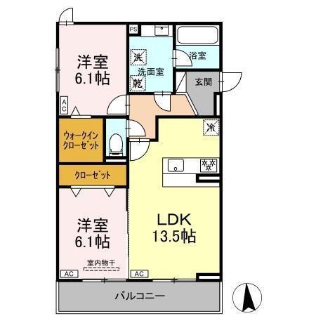 リュッカ鳥神（302） 間取り図画像