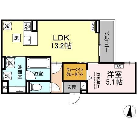 セレスティア高畑（101） 間取り図画像