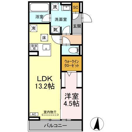 セレスティア高畑（102） 間取り図画像
