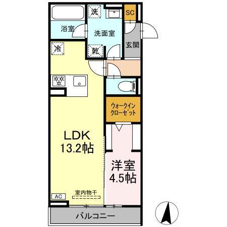 セレスティア高畑（202） 間取り図画像