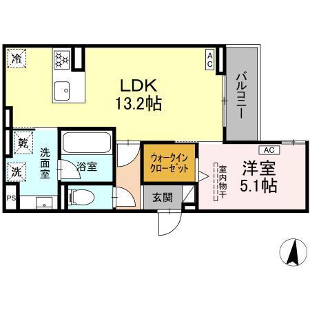 セレスティア高畑（301） 間取り図画像