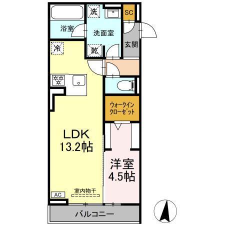 セレスティア高畑（302） 間取り図画像