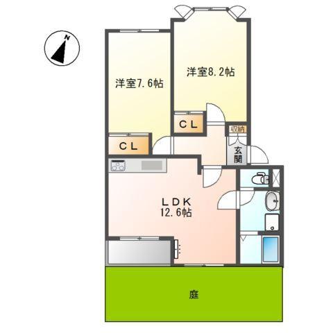ｍｅｌｌｏｗ　４ 間取り図画像