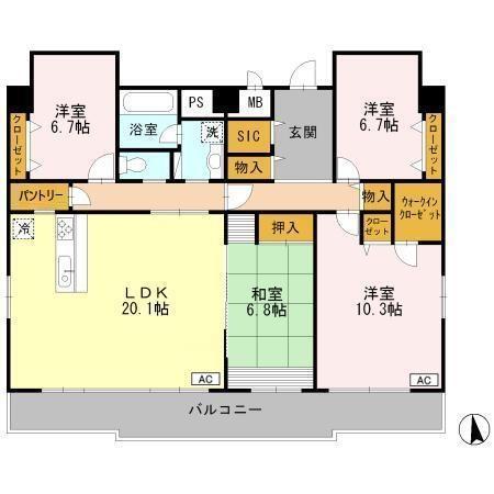 グラン　シャリオ　金山（1001） 間取り図画像