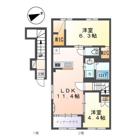 カサブランカⅢ 間取り図画像