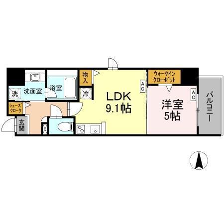 ダイワシティー庄内通（301） 間取り図画像