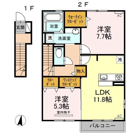 コンフォール　セジュール（201） 間取り図画像