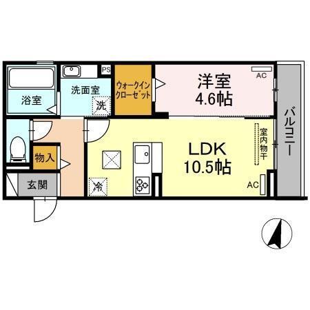 CasaWest（102） 間取り図画像