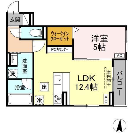 カリーノ姫宮（102） 間取り図画像