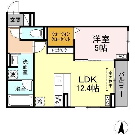 カリーノ姫宮（202） 間取り図画像