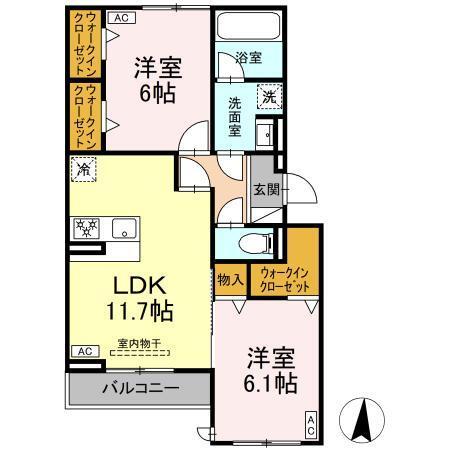 カリーノ姫宮（301） 間取り図画像