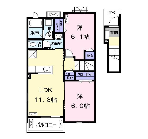 カサ　カンパーナⅡ（205） 間取り図画像