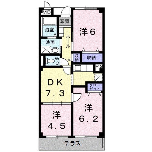 メゾンソレアードⅡ（105） 間取り図画像