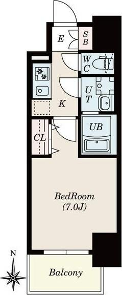 S-RESIDENCE尾頭橋clarity（1101） 間取り図画像