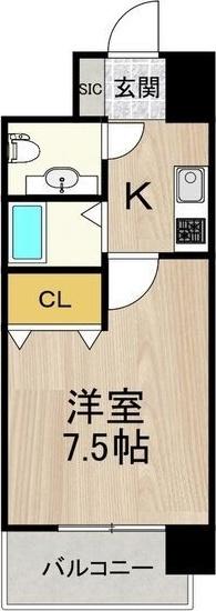 フロンティアタワー名駅南(旧CITY SPIRE 名駅南)（501） 間取り図画像