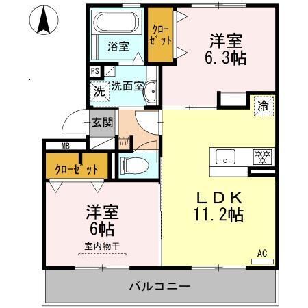 エスポワールⅢ（203） 間取り図画像