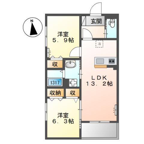 フローラ　ガーデン 間取り図画像