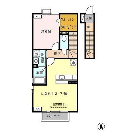 ローズグリーン香流（C） 間取り図画像