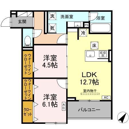 D-SOLIS一社（103） 間取り図画像
