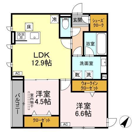 D-SOLIS一社（105） 間取り図画像