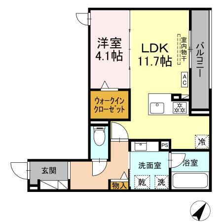 D-SOLIS一社（302） 間取り図画像