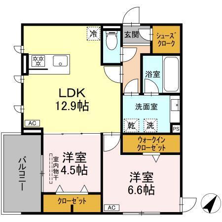 D-SOLIS一社（305） 間取り図画像