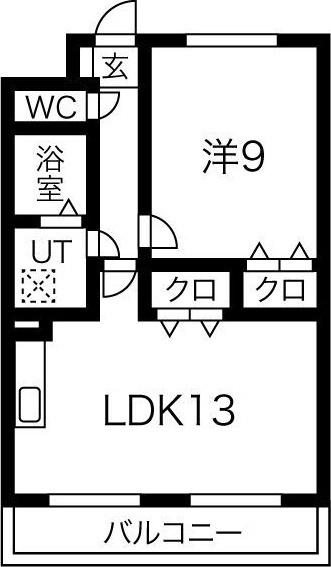 プリミエール八幡（301） 間取り図画像