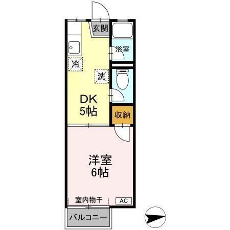 コーポラス江和（206） 間取り図画像