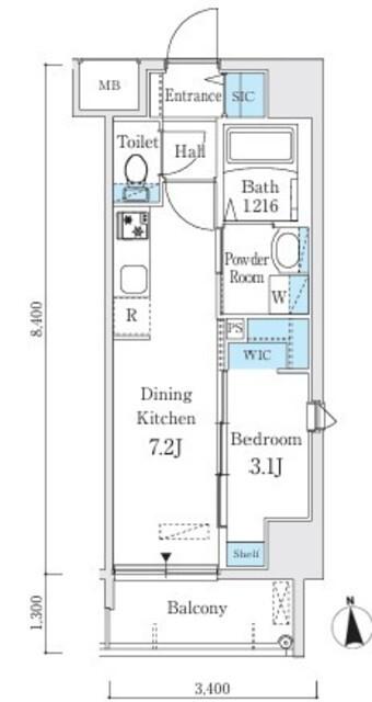 プレイズシード今池（804） 間取り図画像