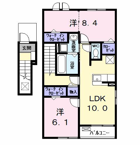ロークァット　Ⅱ（201） 間取り図画像