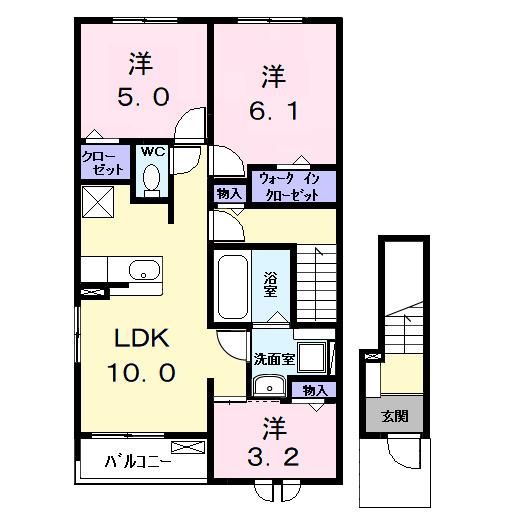 ロークァット　Ⅰ（201） 間取り図画像