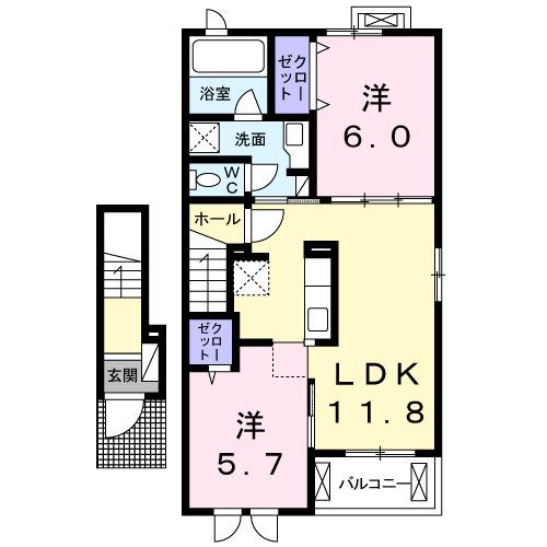 ＬＩＡＳＵ（203） 間取り図画像