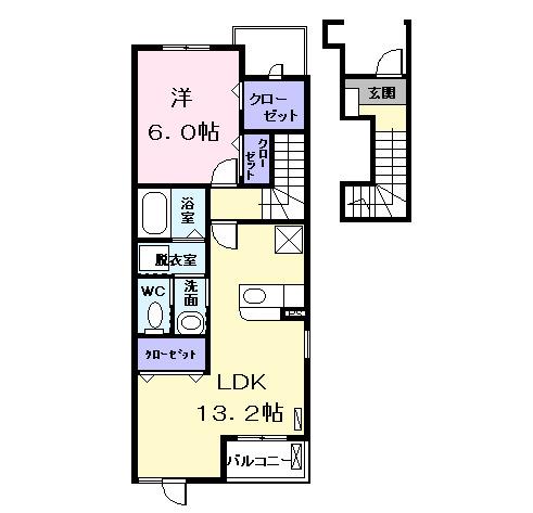 アルモニー（202） 間取り図画像