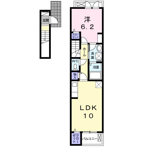 サニー本城（202） 間取り図画像