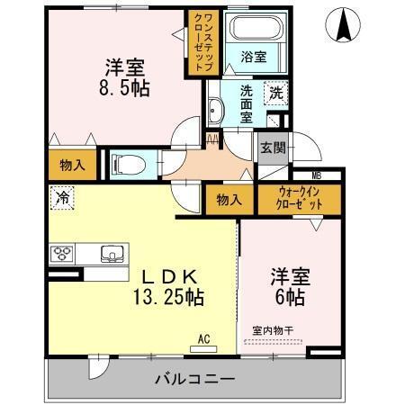 ＰＬＵＭ　Ⅲ（302） 間取り図画像