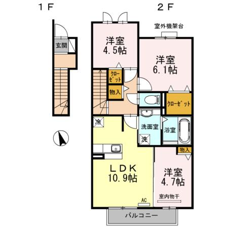 シャンベルタン（202） 間取り図画像
