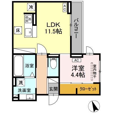 LUANA本山（102） 間取り図画像
