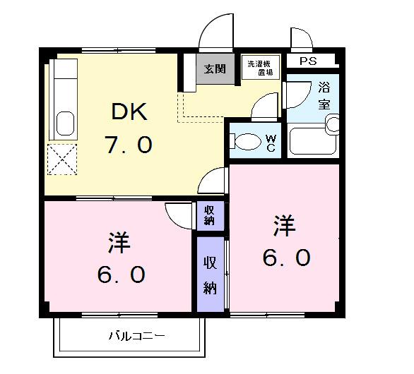 リバーサイドハイツ（101） 間取り図画像