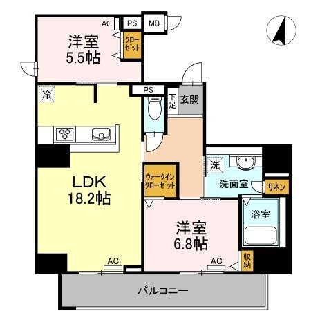 Bel Spazio ISSHA（1301） 間取り図画像