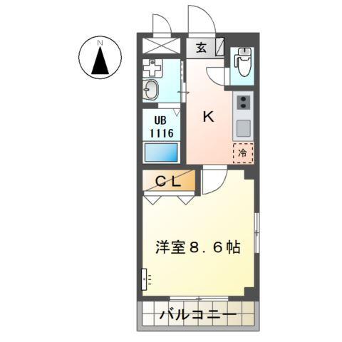 コンフォール道徳 間取り図画像