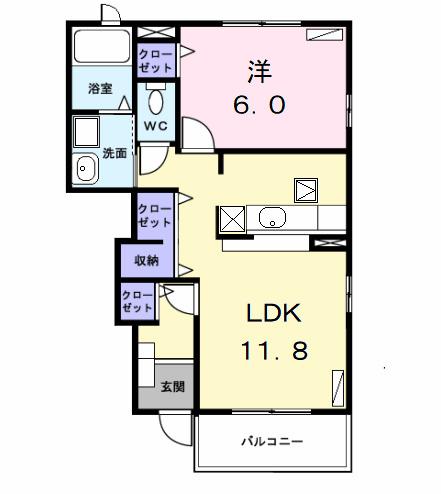 グレース　ヴィラ　Ⅱ（102） 間取り図画像